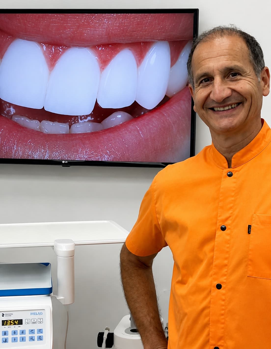 Le Dr Thierry Fareau dans son cabinet
